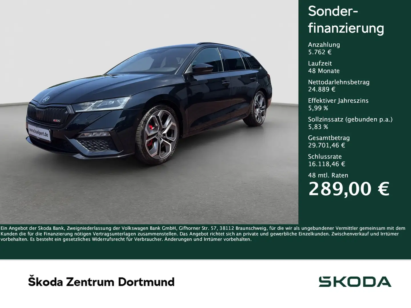 Skoda Octavia Combi 2.0 RS AHK CAM ACC LM19 E-KLAPPE Zwart - 1