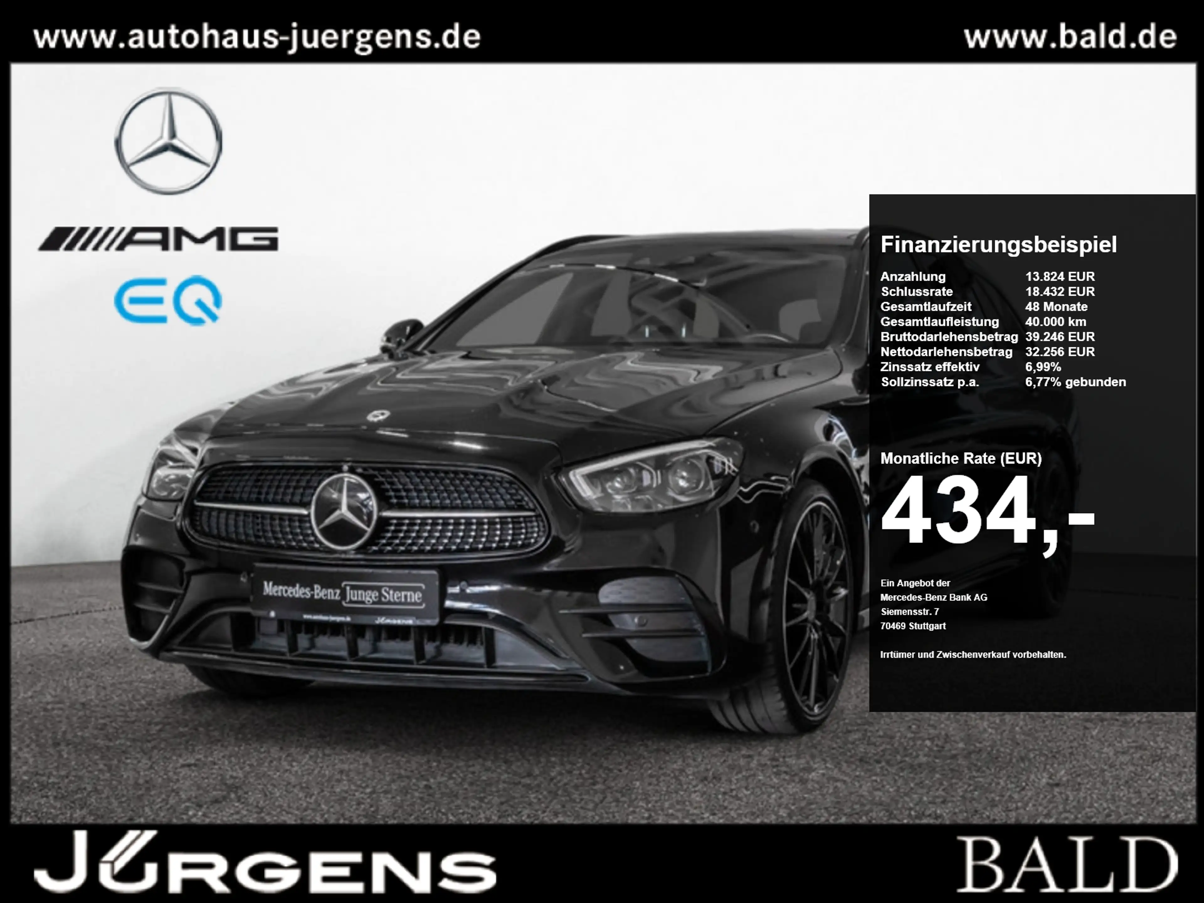 Mercedes-Benz E 400 d 4M T AMG-Sport/Pano/Burm/AHK/Night/Distr