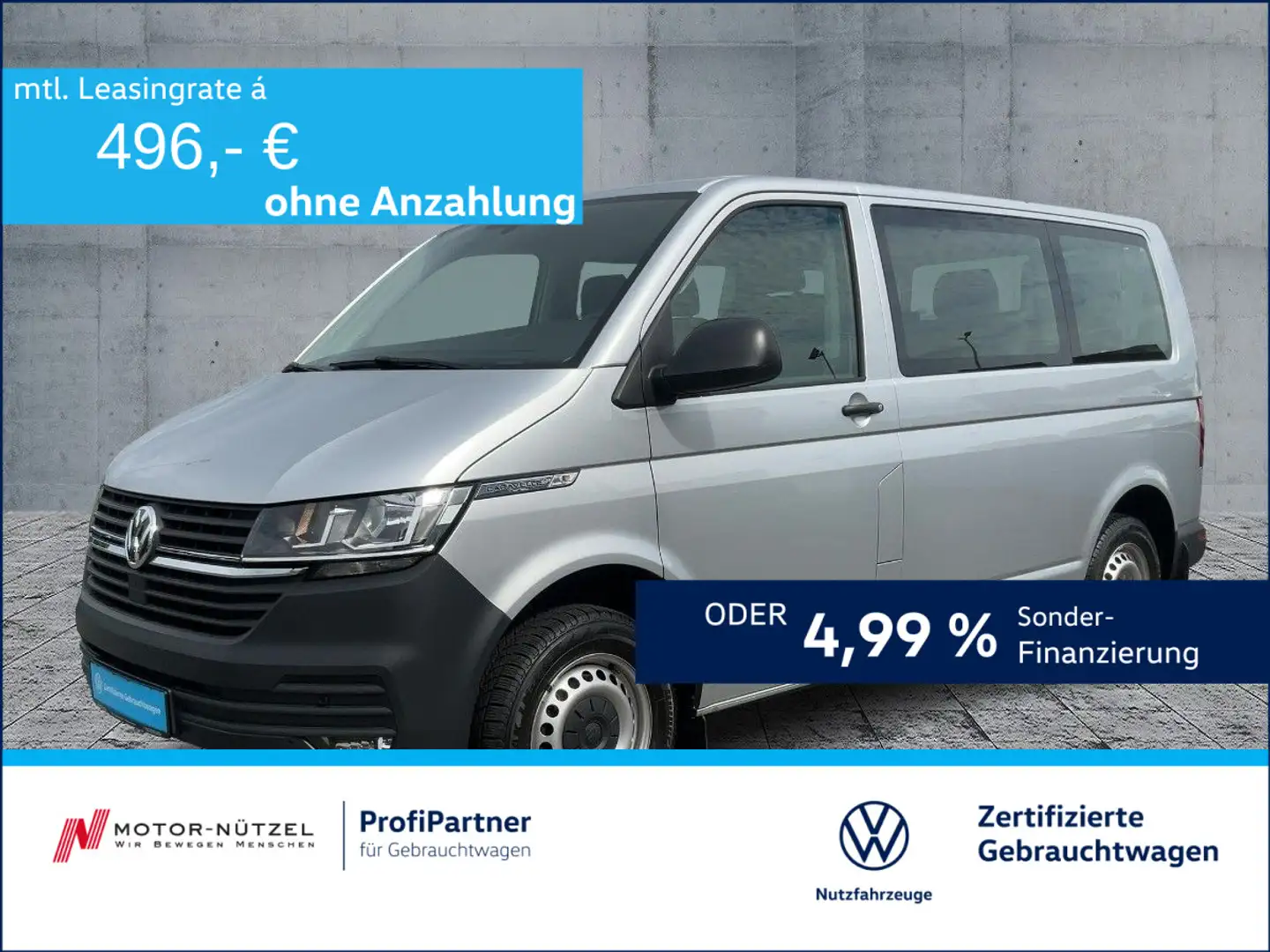 Volkswagen T6.1 Caravelle 2.0TDI DSG 2xPDC+MFL+DAB+8-SITZER Silber - 1