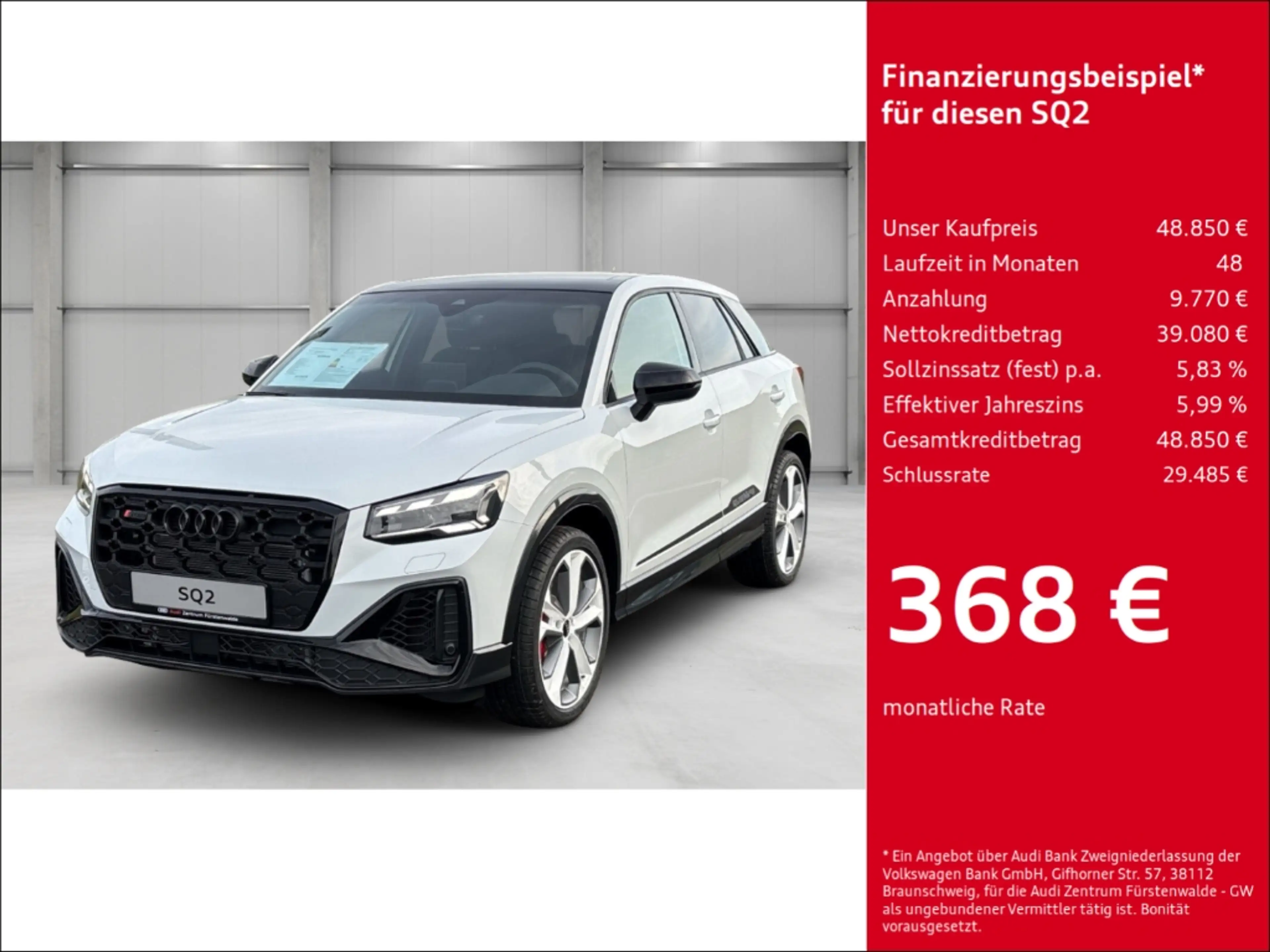 Audi SQ2 TFSI tronic quat S tronic+Panodach+Sonos+Rückfahrk