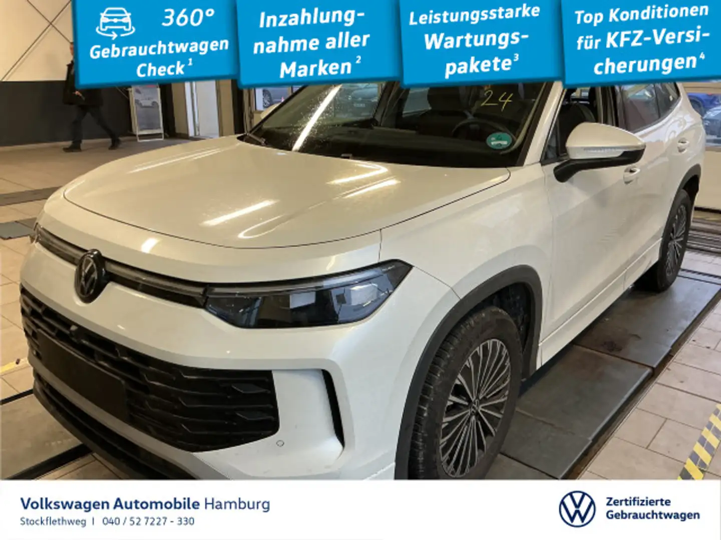 Volkswagen Tayron 2.0 TDI Life 4M DSG AHK IQ.Light 7-Sitzer Weiß - 1