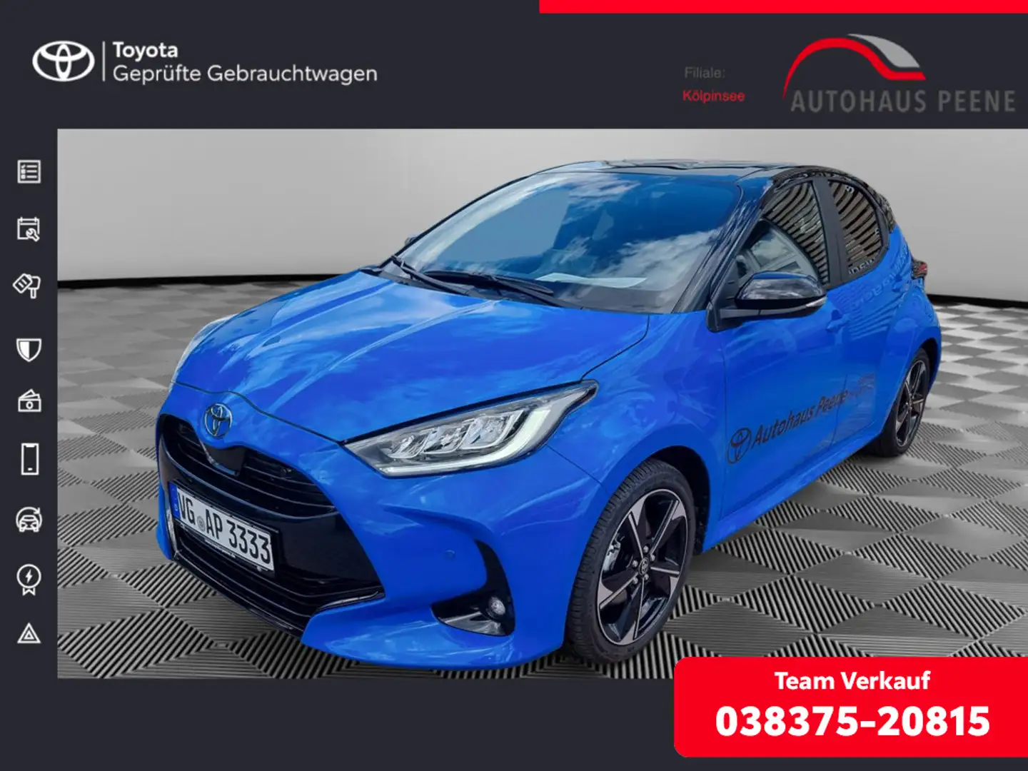 Toyota Yaris 1.5 Hybrid Premiere Edition Blau - 1