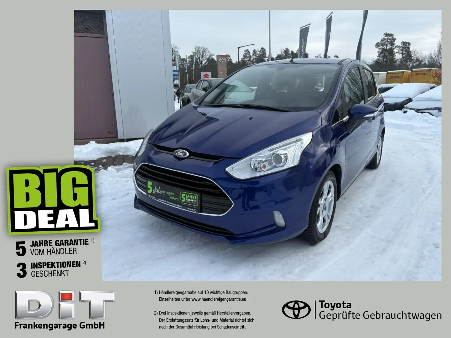 Ford B-Max 1.0 EcoBoost Titanium SHZ, Radio+CD, BT Blau - 1