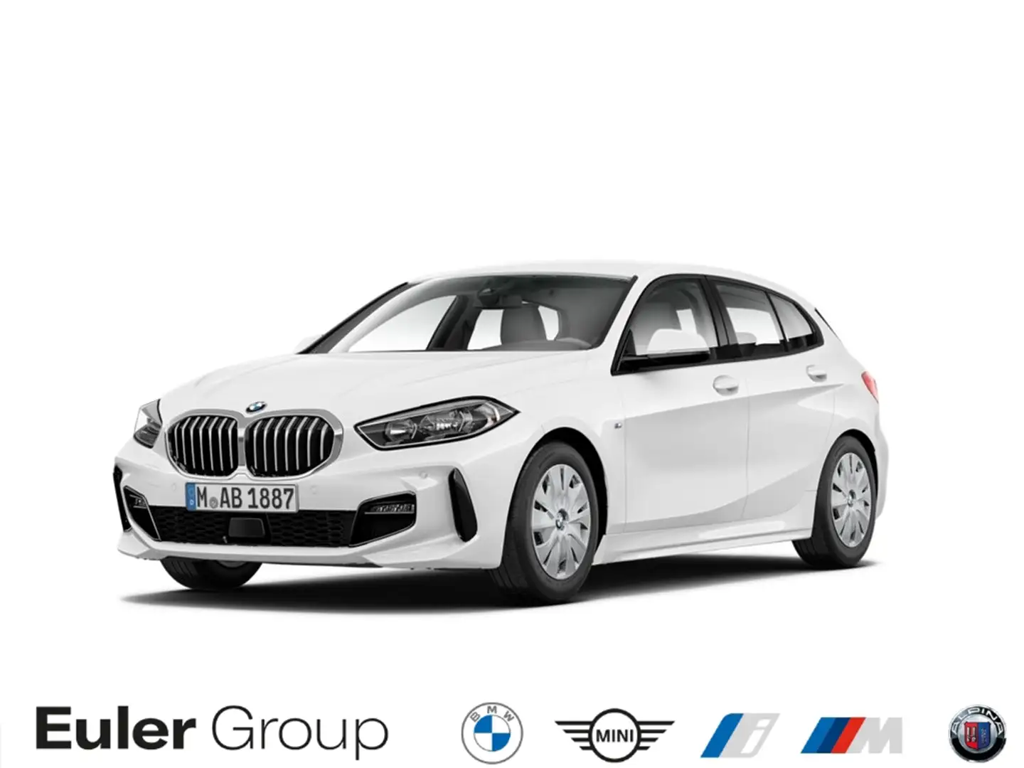 BMW 118 i A Limousine M-Sport HUD AHK Navi LED DAB HiFi SH Weiß - 1