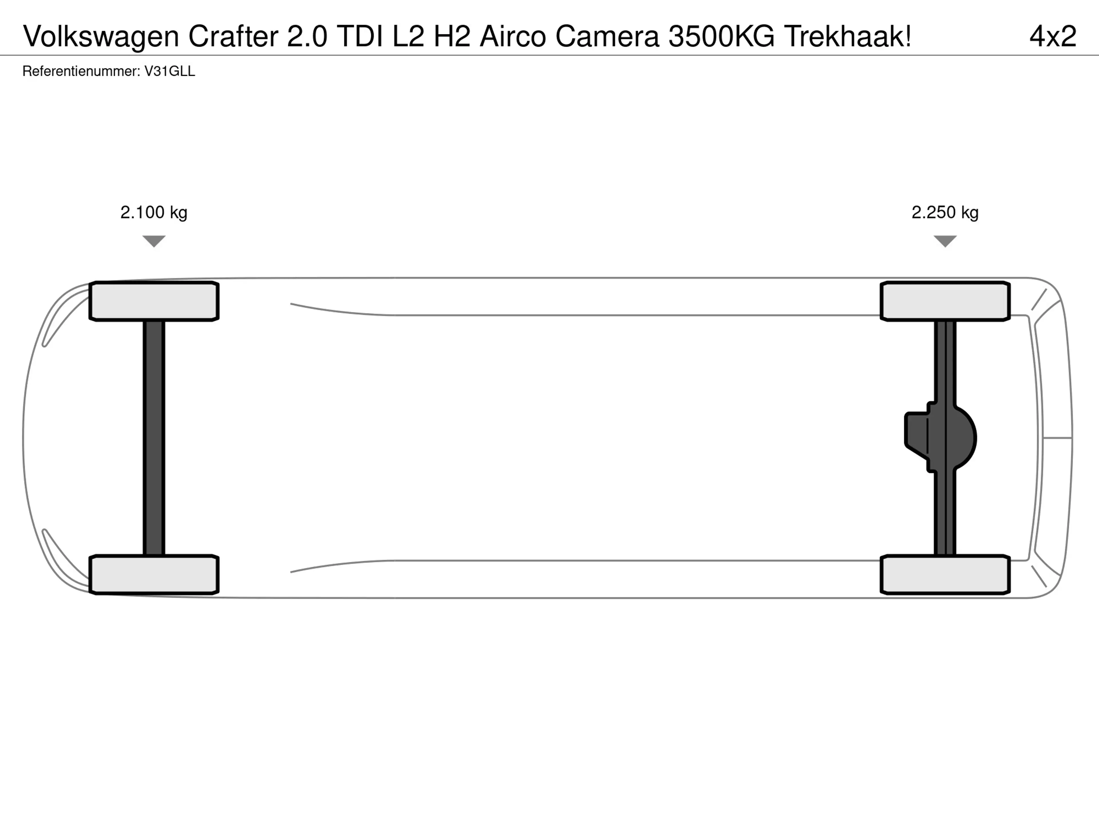 Volkswagen Crafter 2.0 TDI L2 H2 Airco Camera 3500KG Trekhaak! — photo 15
