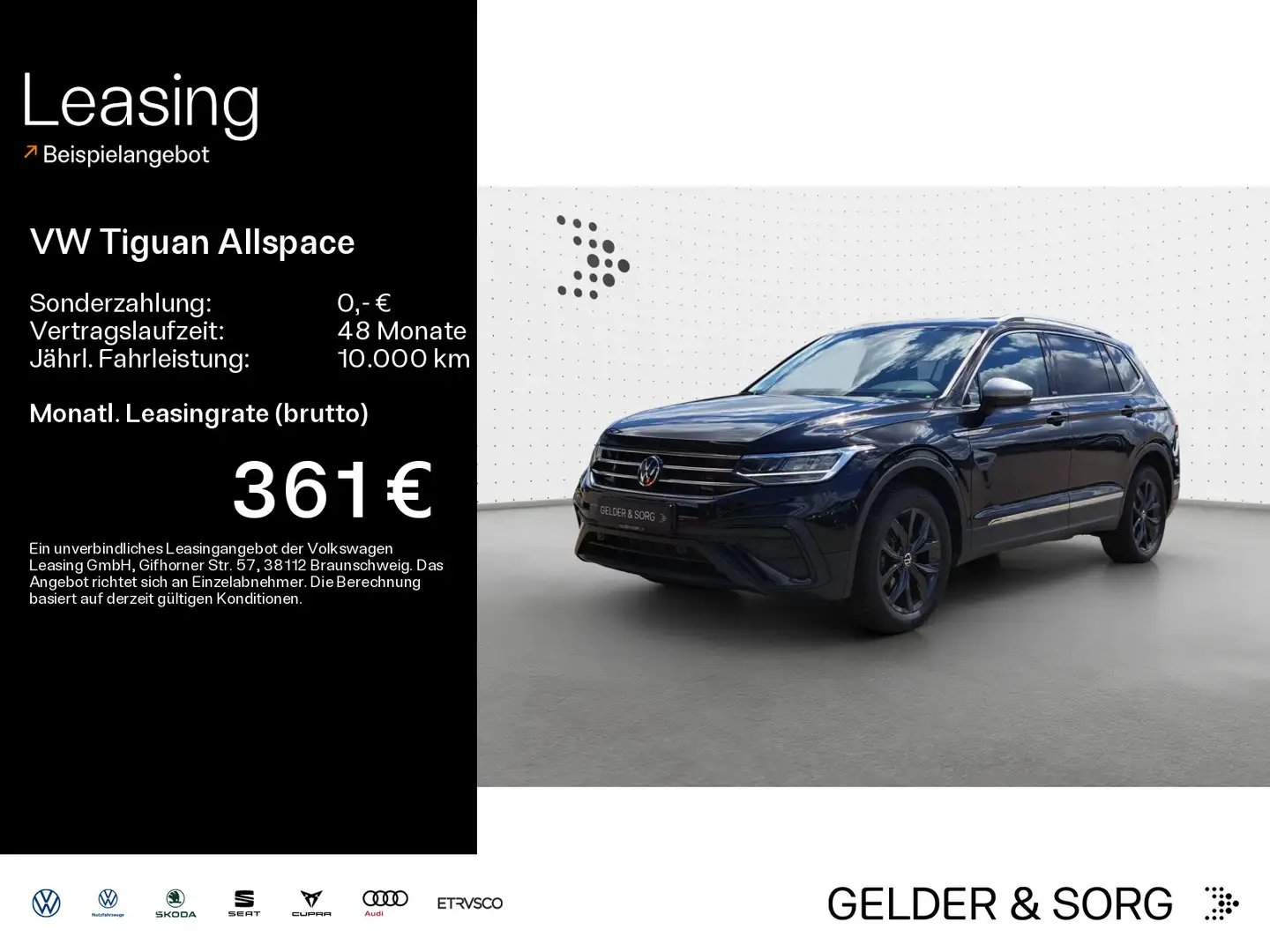 Volkswagen Tiguan Allspace Life 1.5 TSI 7Sitze*AHK*Digital Noir - 1