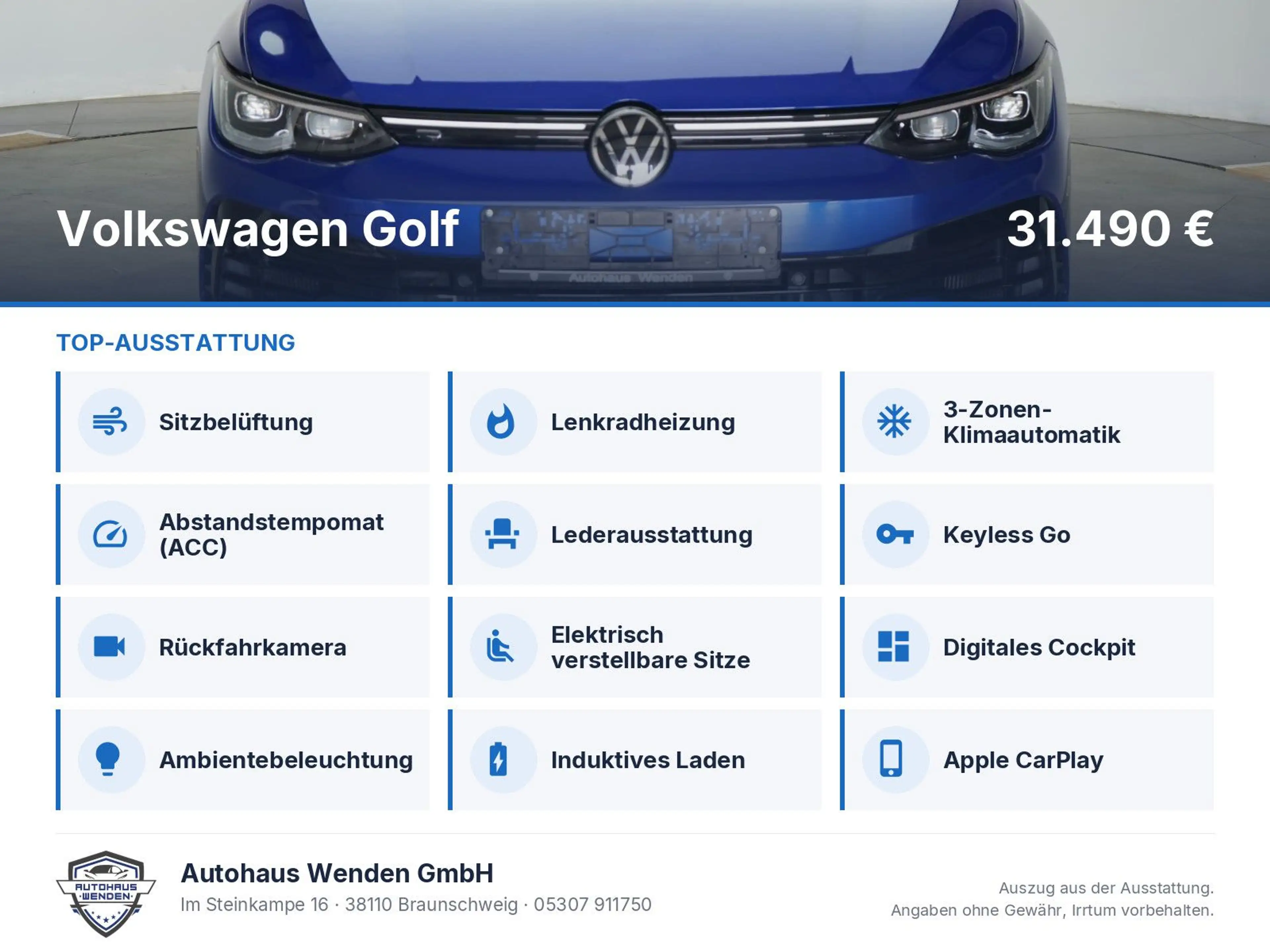 Volkswagen Golf R 2.0 TSI 4Motion DSG Akrapovic/Leder/ACC/K — photo 6