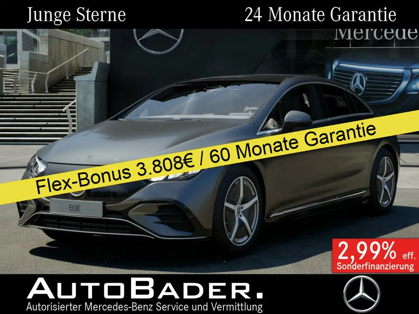 Mercedes-Benz EQE 350 EQE 350 4M AMG Advanced+ PSD RFK DISTR KeylGO Grau - 1