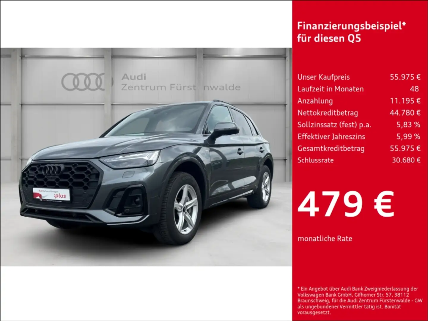 Audi Q5 50 TDI quattro tiptronic S line El. Panodach Navi Grijs - 1