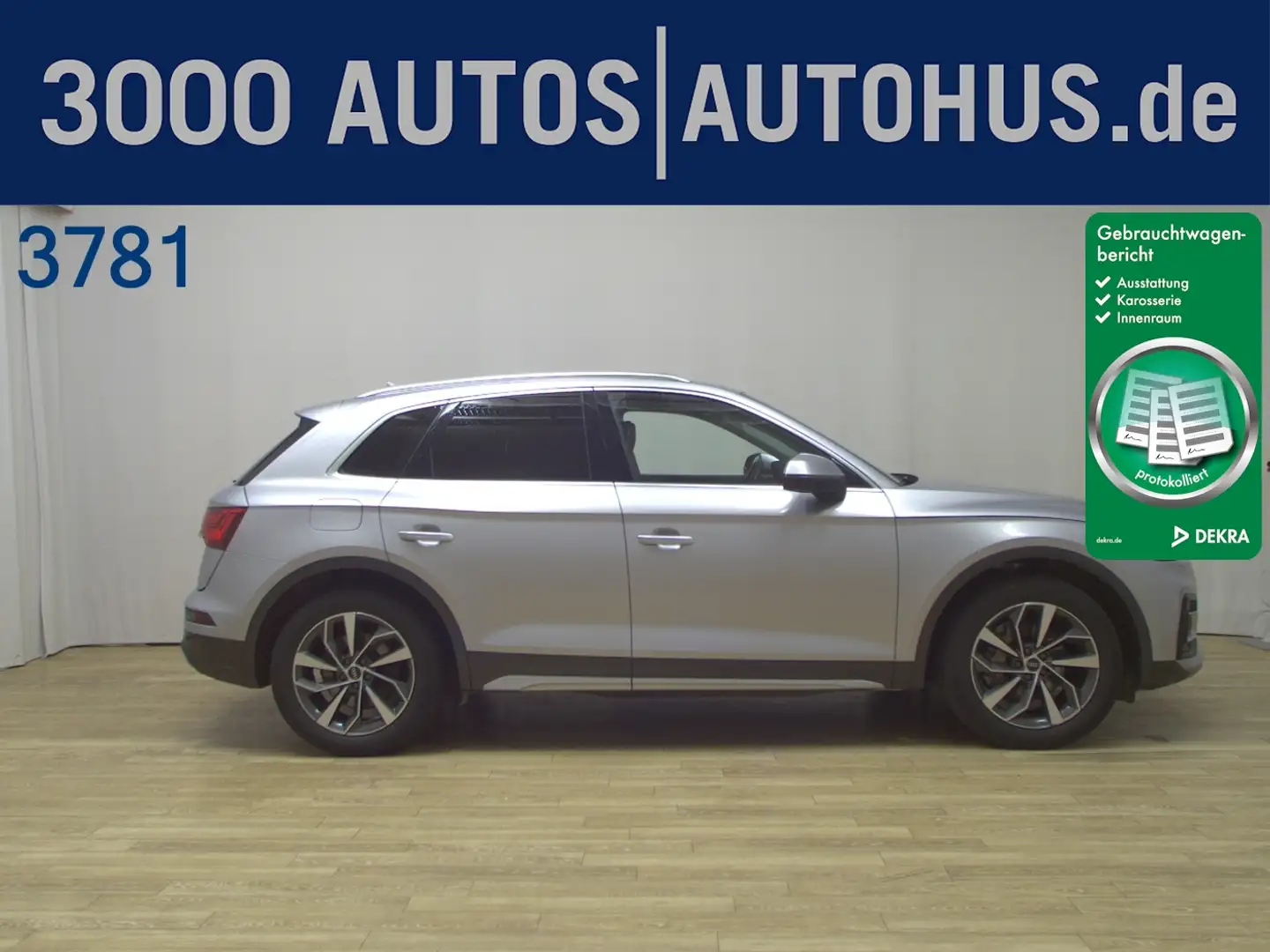 Audi Q5 35 TDI advanced Matrix Navi vc Leder AHK RFK Argent - 1
