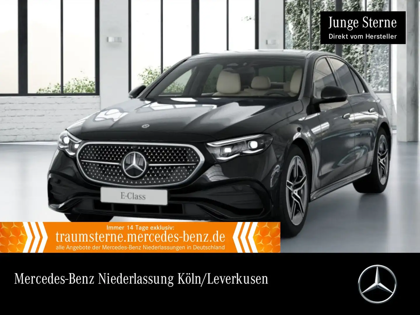 Mercedes-Benz E 200 AMG 360° Pano Distr. Night Spurhalt-Ass PTS Schwarz - 1