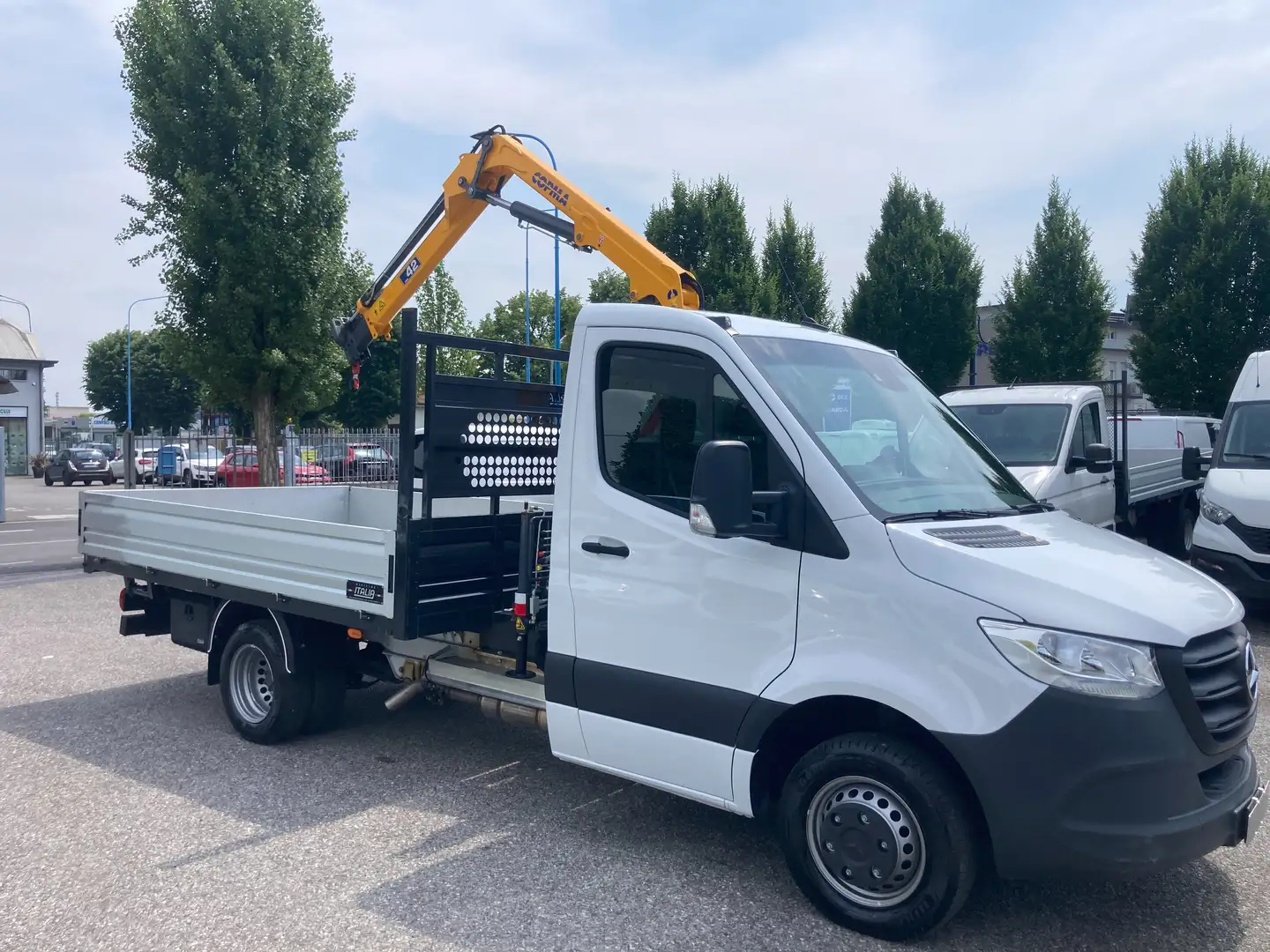 Mercedes-Benz Sprinter 415 CDI - CASSONE FISSO + GRU COPMA Blanc - 2