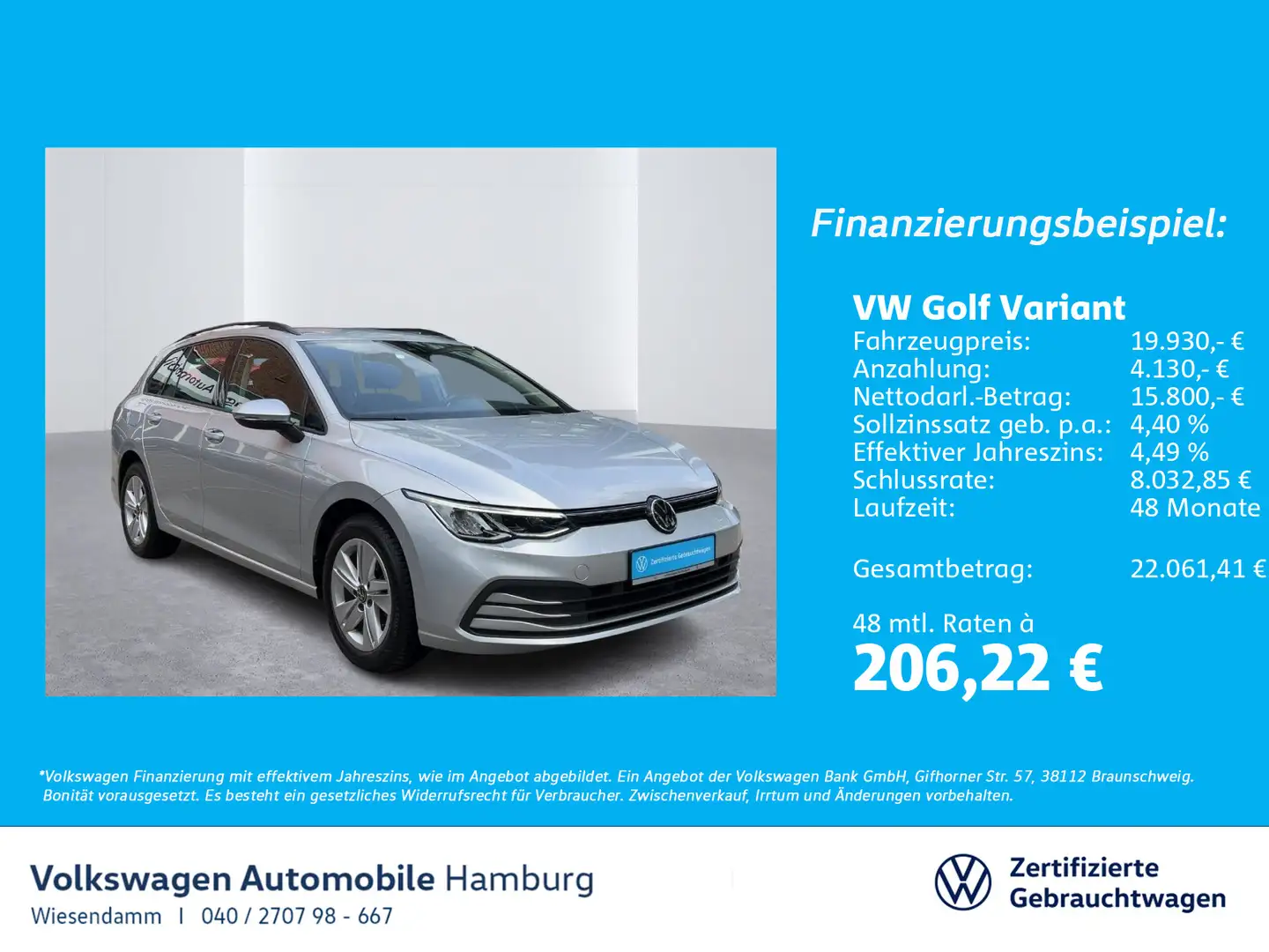 Volkswagen Golf Variant Golf VIII Variant 1.0 TSI LED/SITZHZG./PDC Silber - 1