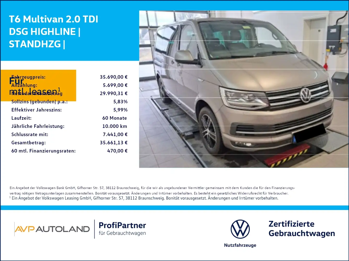Volkswagen T6 Multivan 2.0 TDI DSG HIGHLINE | STANDHZG | Beige - 1