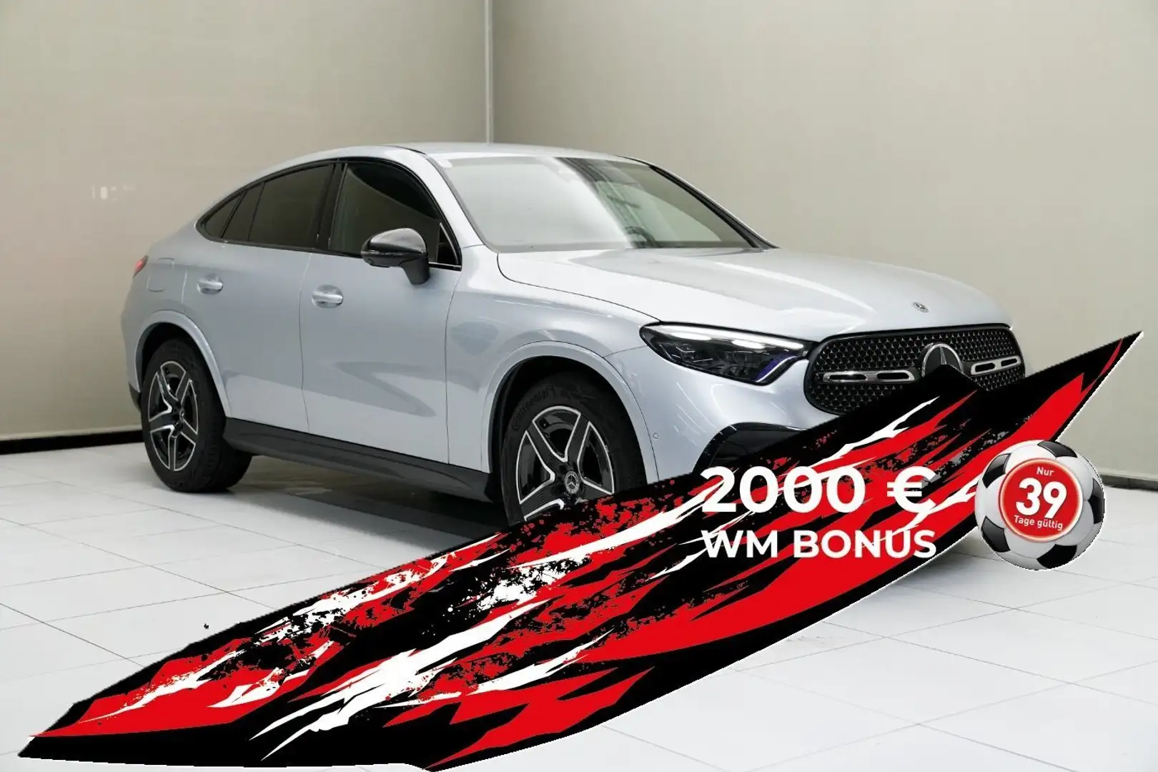 Mercedes-Benz GLC 300 d 4MATIC Coupé W-Paket Navi Sport S-Sitz Silber - 2