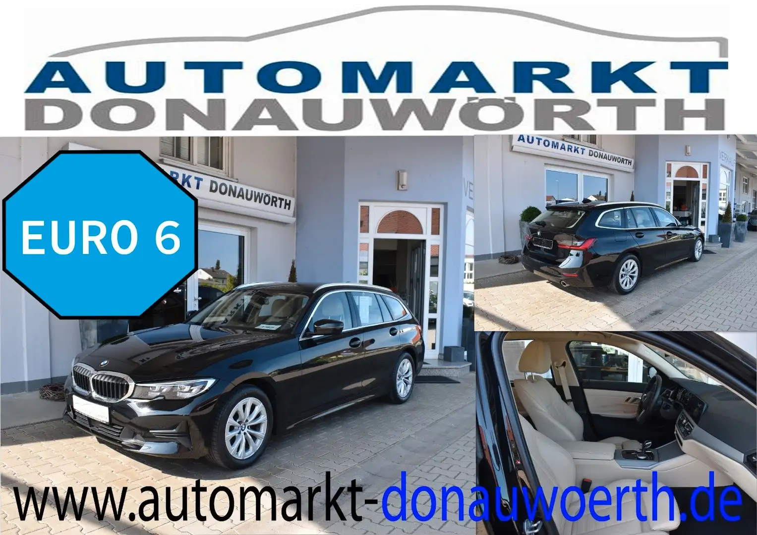 BMW 318 d Touring Aut. Advantage Navi Leder Kamera Zwart - 1