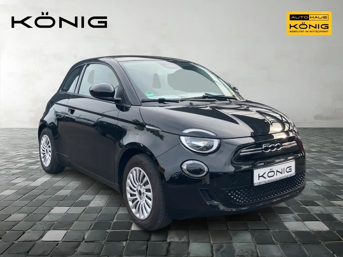 Fiat 500e Base 42kWh KLIMA*CARPLAY*ANDROID-AUTO Schwarz - 2