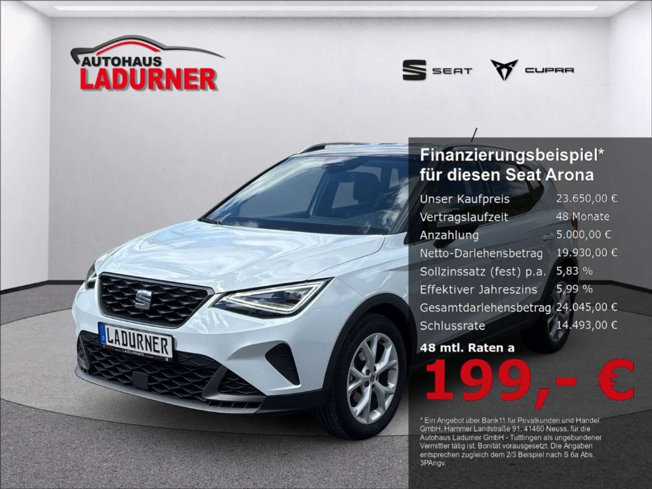 Seat Arona 2024 — FR 1.5l TSI DSG *Navi+Digitales Cockpit+LED+FullLi