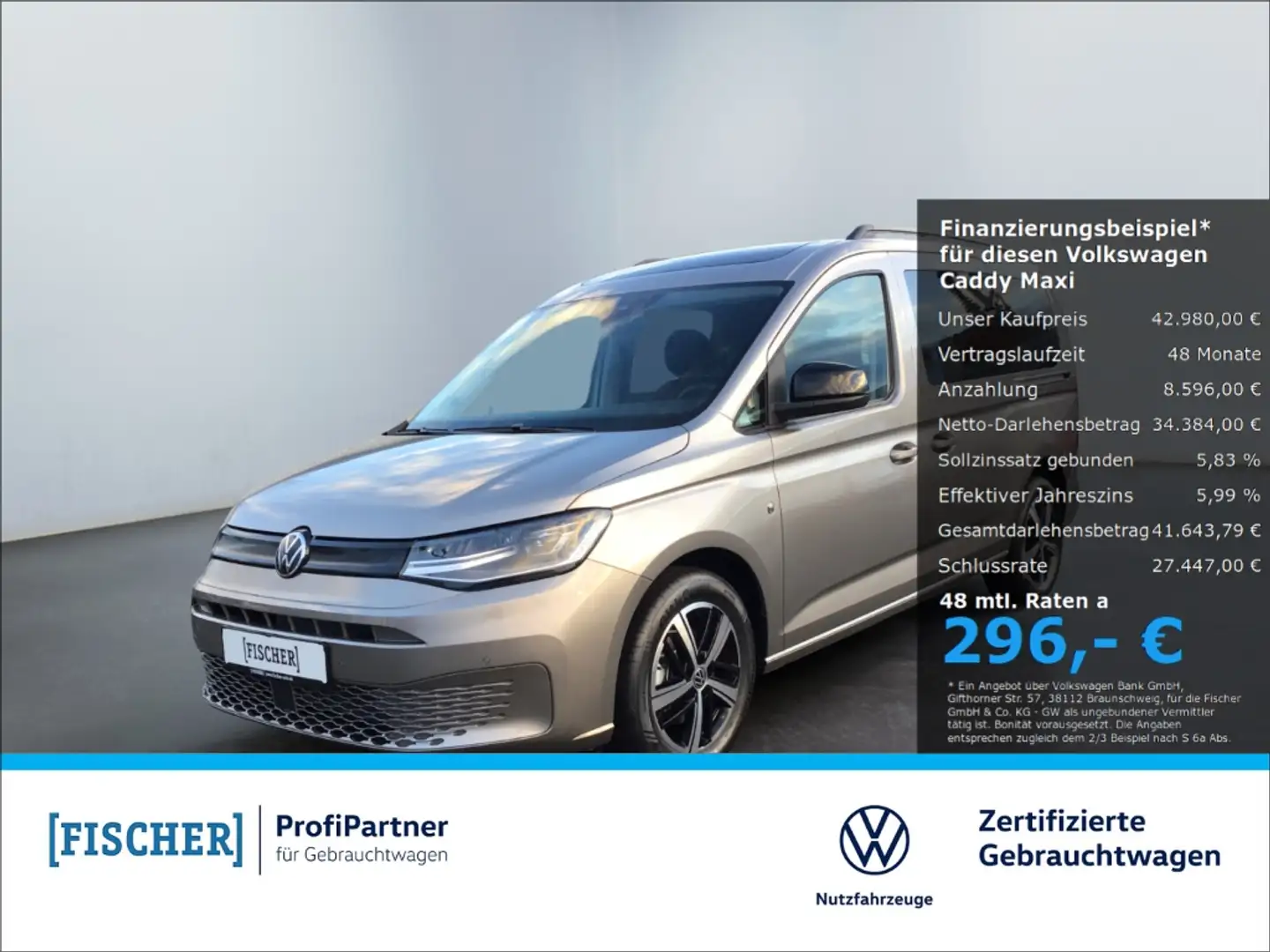 Volkswagen Caddy 2.0TDI DSG California LED Pano Rear View ACC PDC V Beige - 1