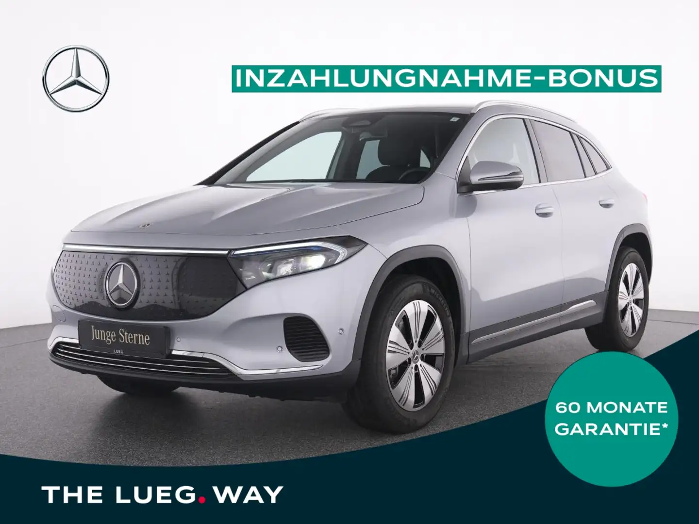 Mercedes-Benz EQA 300 4M Progressive+AHK+LED+Tot+RFK+PTS+KeyGo Zilver - 1