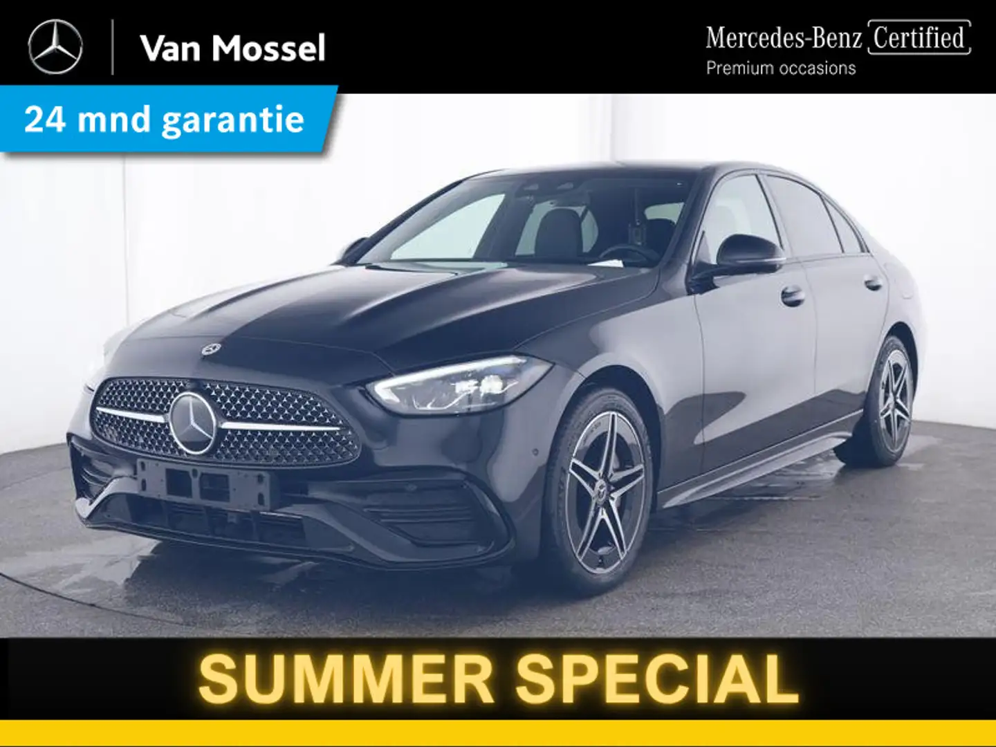 Mercedes-Benz C 400 e 4MATIC AMG Line / Panoramadak/ Night/ 360 camera Zwart - 1