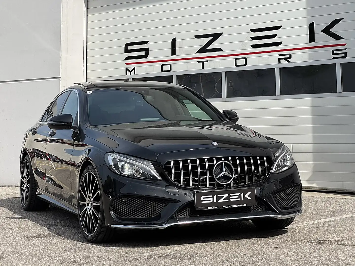 Mercedes-Benz C 180 d AMG Line Aut.|AMG 63 LOOK|PANO|LED|NAVI|RFK Schwarz - 2