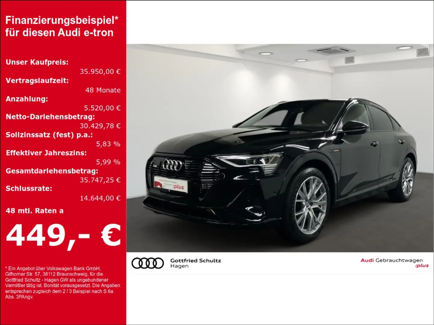 Audi e-tron Sportback 55 MATRIX NAV PAN HUD B&O LEDER S line Zwart - 1