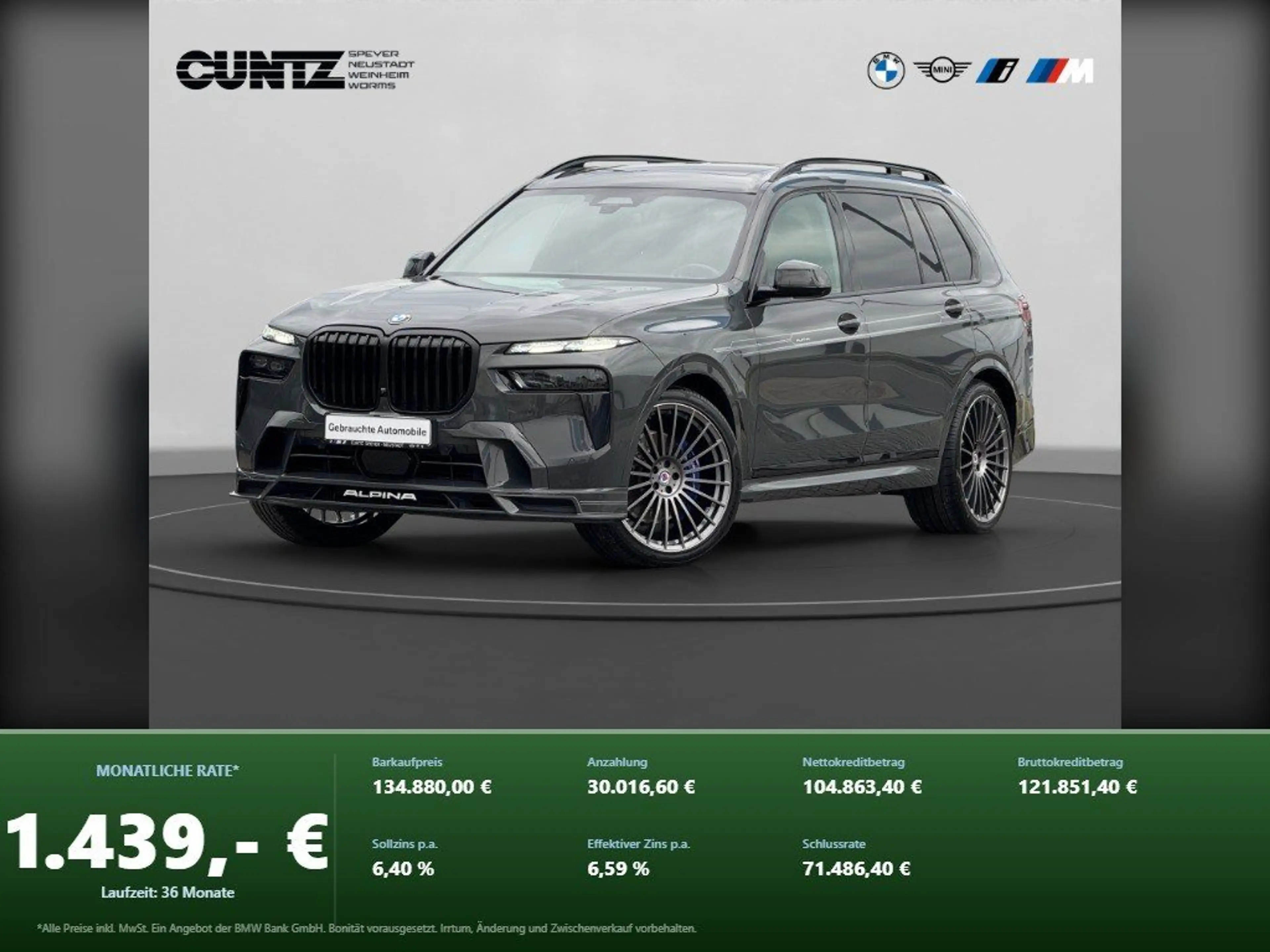 Alpina XB7 Executive Drive Pro Skylounge B/W HiFi Standheiz.