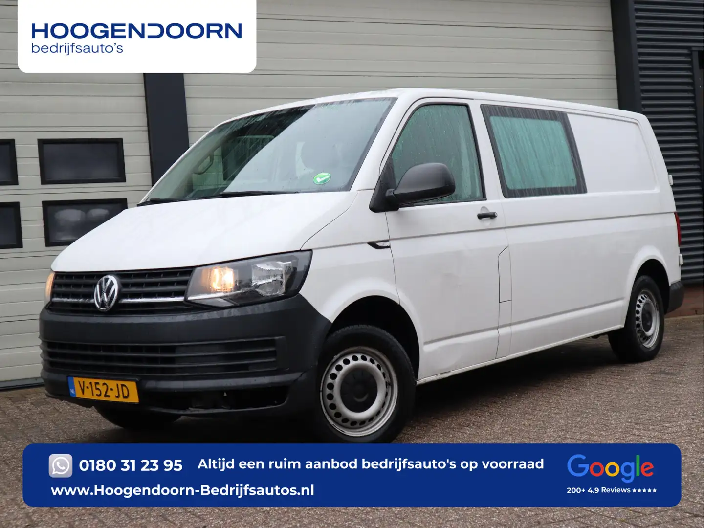 Volkswagen T6 Transporter 2.0 TDI 102pk Euro 6 DC 6 Pers. - Lang L2 - Cruise Weiß - 1