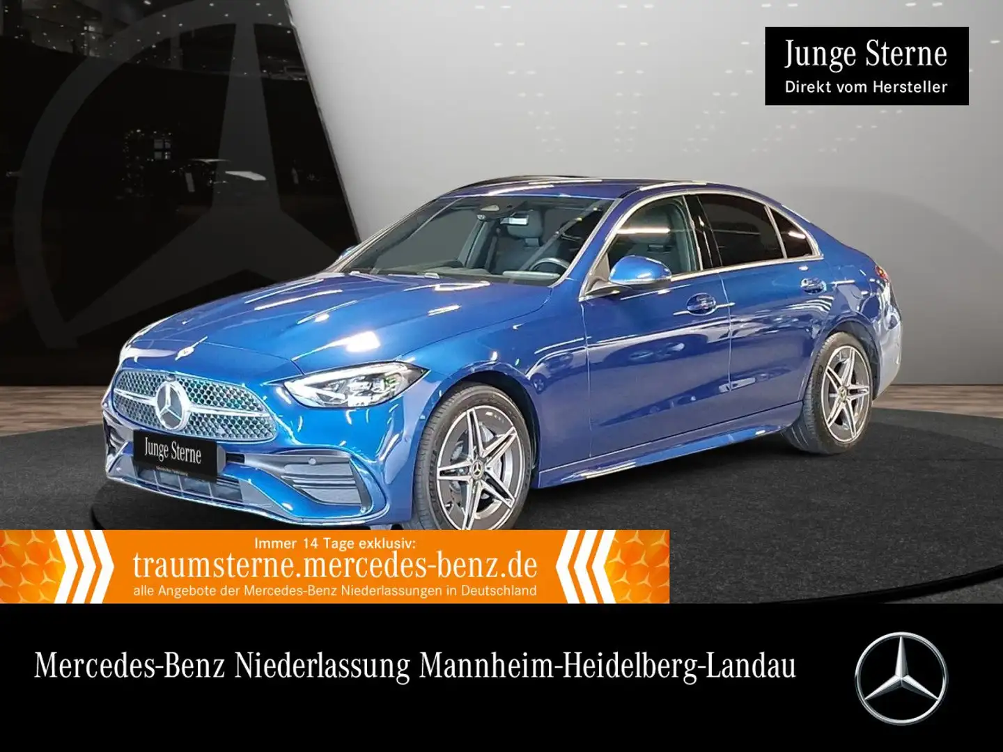 Mercedes-Benz C 300 e AMG+AHK+LED+BURMESTER+KAMERA+TOTW+KEYLESS Blau - 1