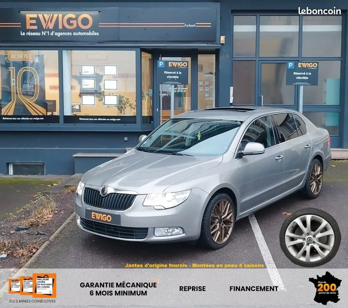 Skoda Superb 1.8 tfsi 160ch elegance 4x4 toit ouvrant carplay sieges elec jtes origine dispo entretien full Beige - 1