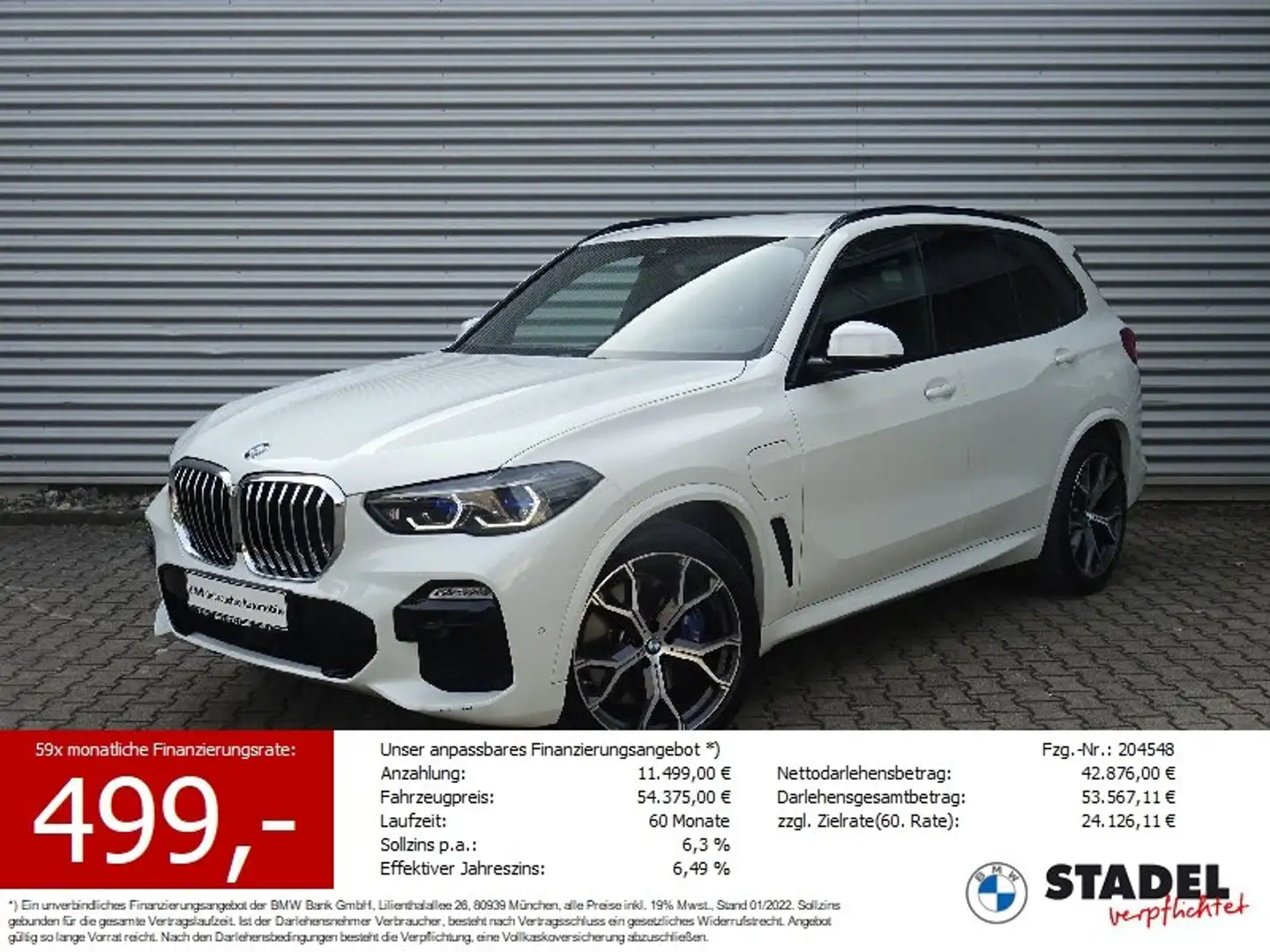 BMW X5 xDrive45e M Sport Laser ACC HuD Luftfederung Blanc - 1
