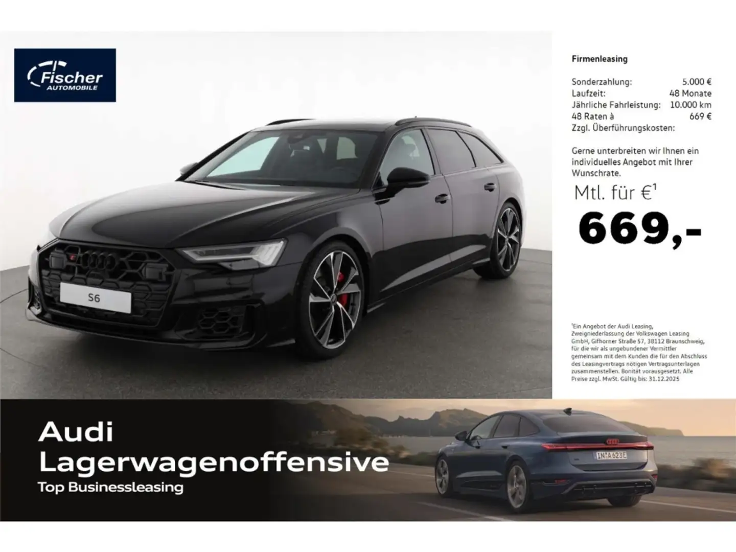 Audi S6 Avant TDI quattro LP: 97.123,- /Head-up/Pano/B&O S Schwarz - 1