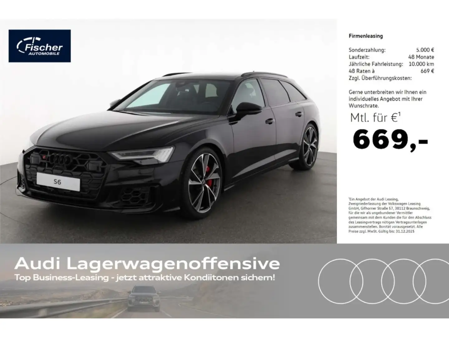 Audi S6 Avant TDI quattro LP: 97.123,- /Head-up/Pano/B&O S Negru - 1