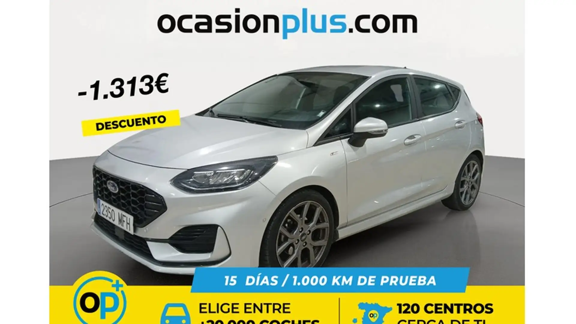 Ford Fiesta 1.0 EcoBoost MHEV ST Line 125 Argent - 1