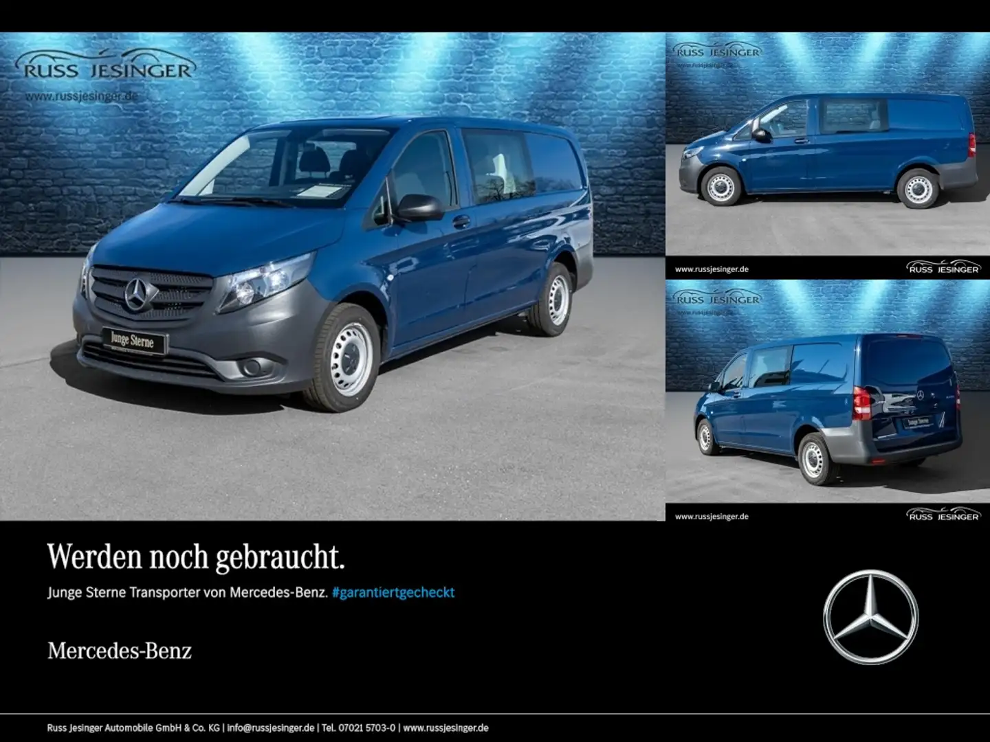 Mercedes-Benz Vito 114 CDI Mixto Lang Klima Tempomat 6-Sitze Blau - 1
