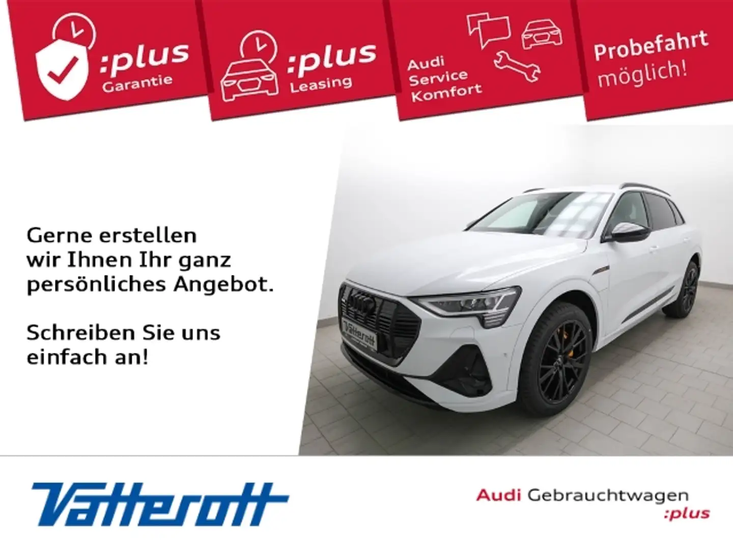 Audi e-tron 55 S line black edition AVILOO 98% TechSel. Matrix Weiß - 1