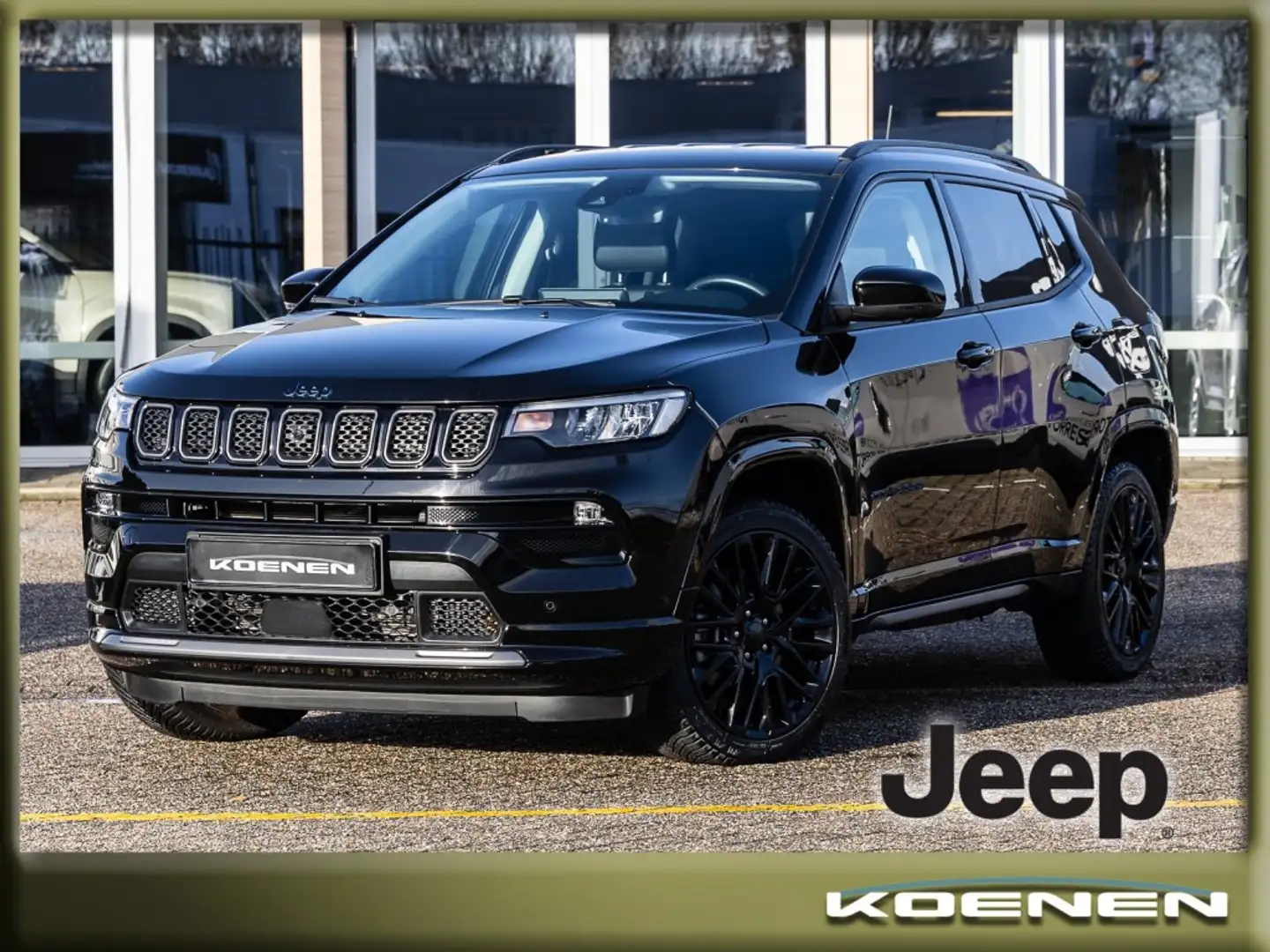 Jeep Compass 4XE 240 PHEV S ADAPTIEVE CRUISE / 19 LM / 360 gr C Zwart - 1