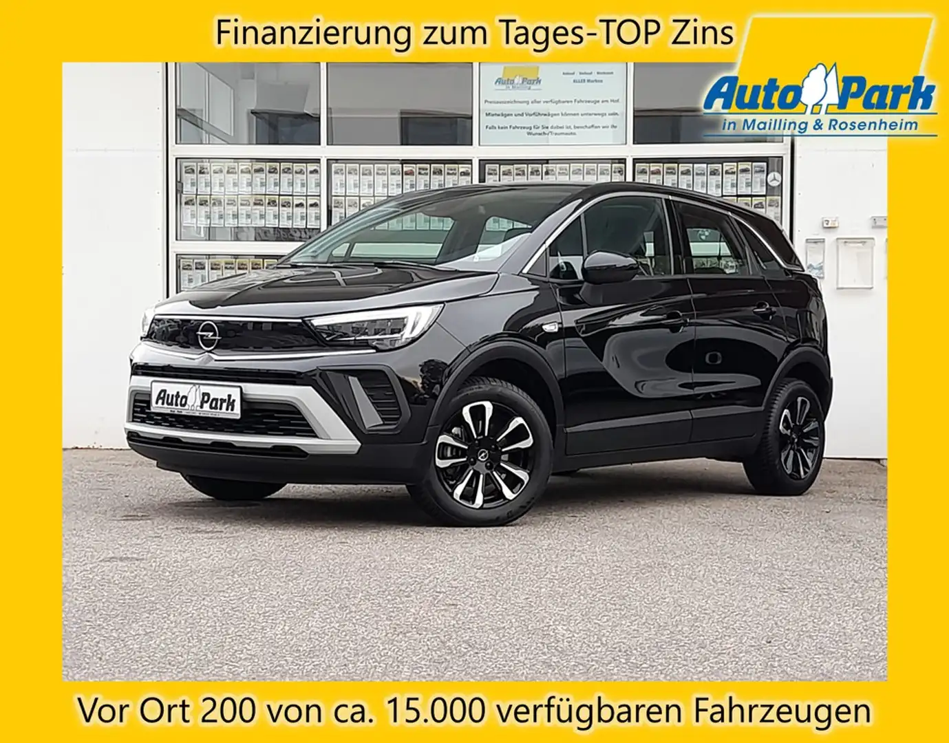 Opel Crossland 1.2 Aut. Elegance NAVI~LED~SHZ~RFK Noir - 1