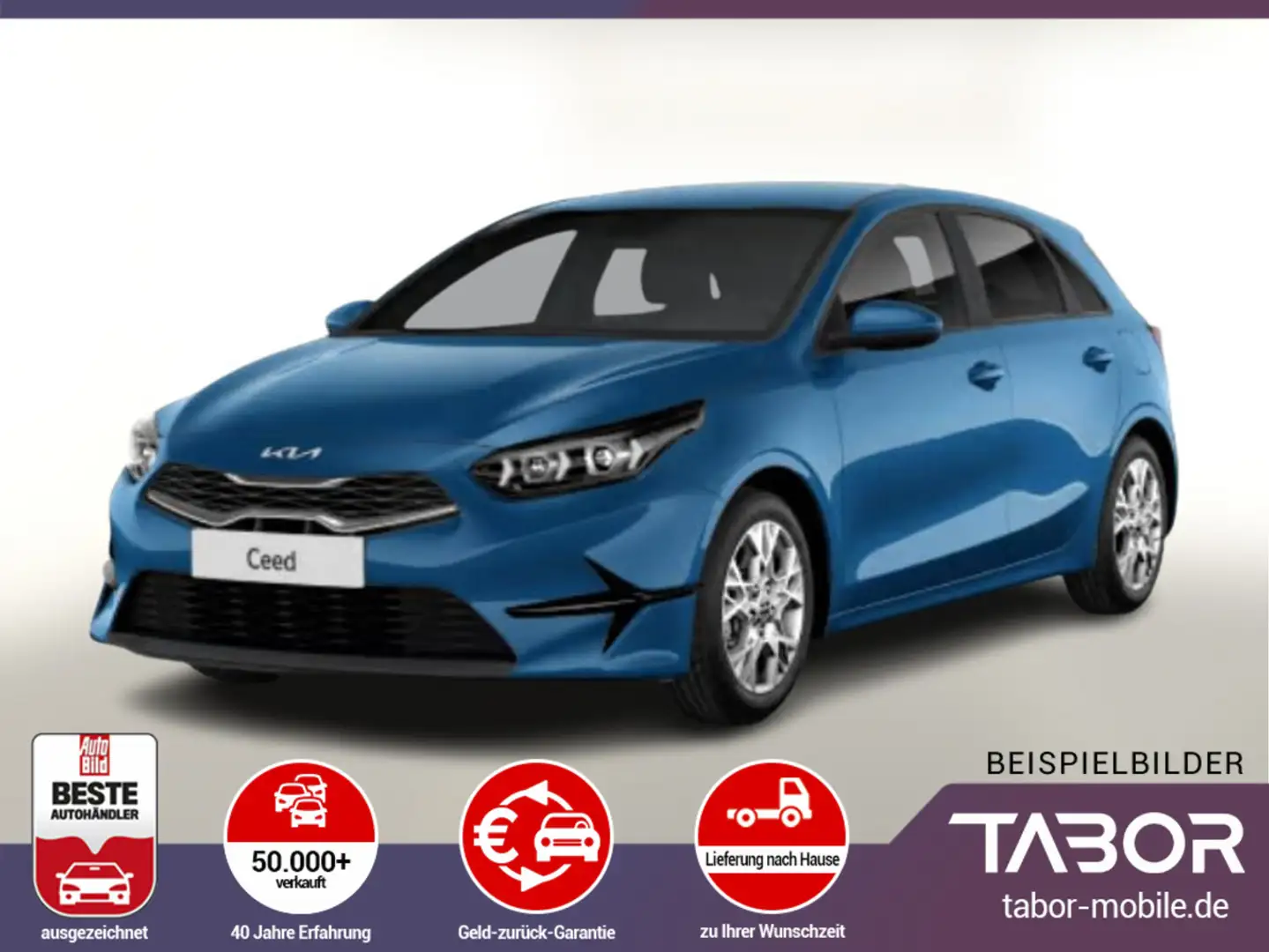 Kia Ceed / cee'd T-GDI 140 LED Klimaaut Nav SHZ Totwinkel LM Blauw - 1