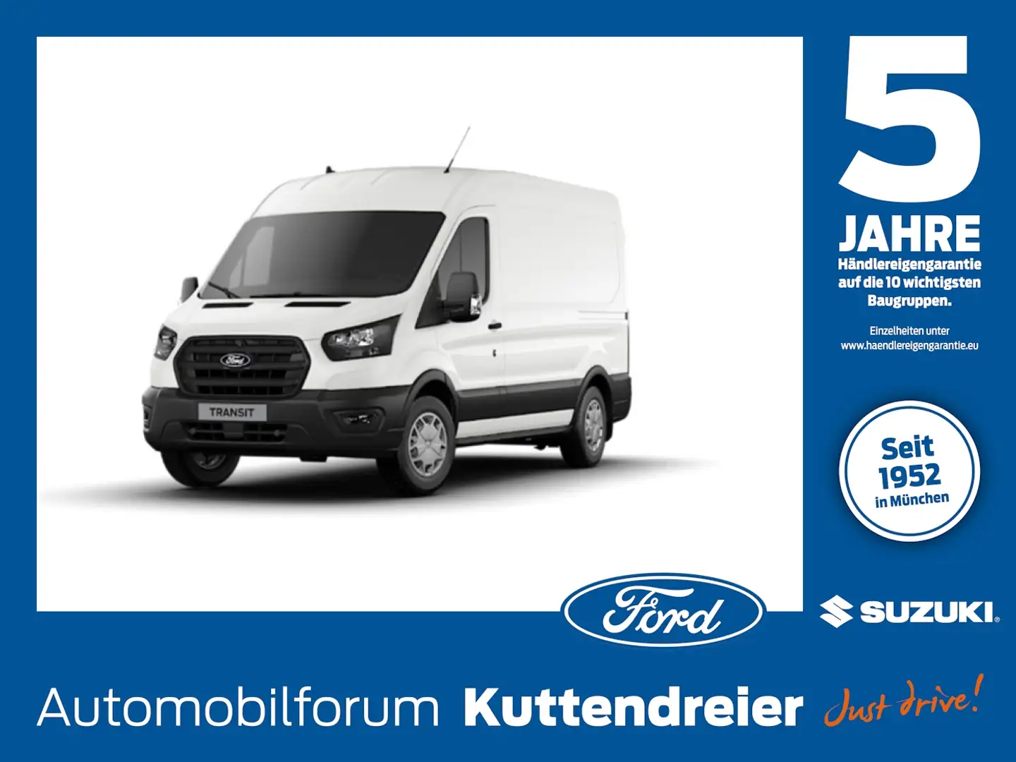 Ford Transit Kasten 2.0 TDCi 350 L3 Trend SpurH PDC Bianco - 1