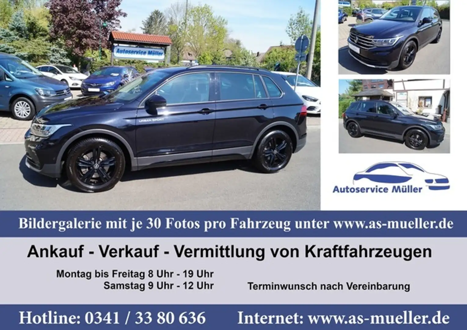 Volkswagen Tiguan Urban Sport 4Motion Navi-CarPlay-AHK-Abst Zwart - 1