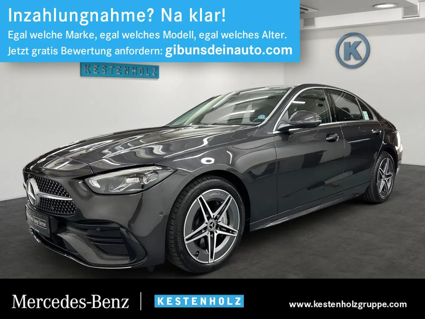 Mercedes-Benz C 300 AMG+360°+MEMORY+AMBIENTE+TOTWINKEL+DAB Grau - 1