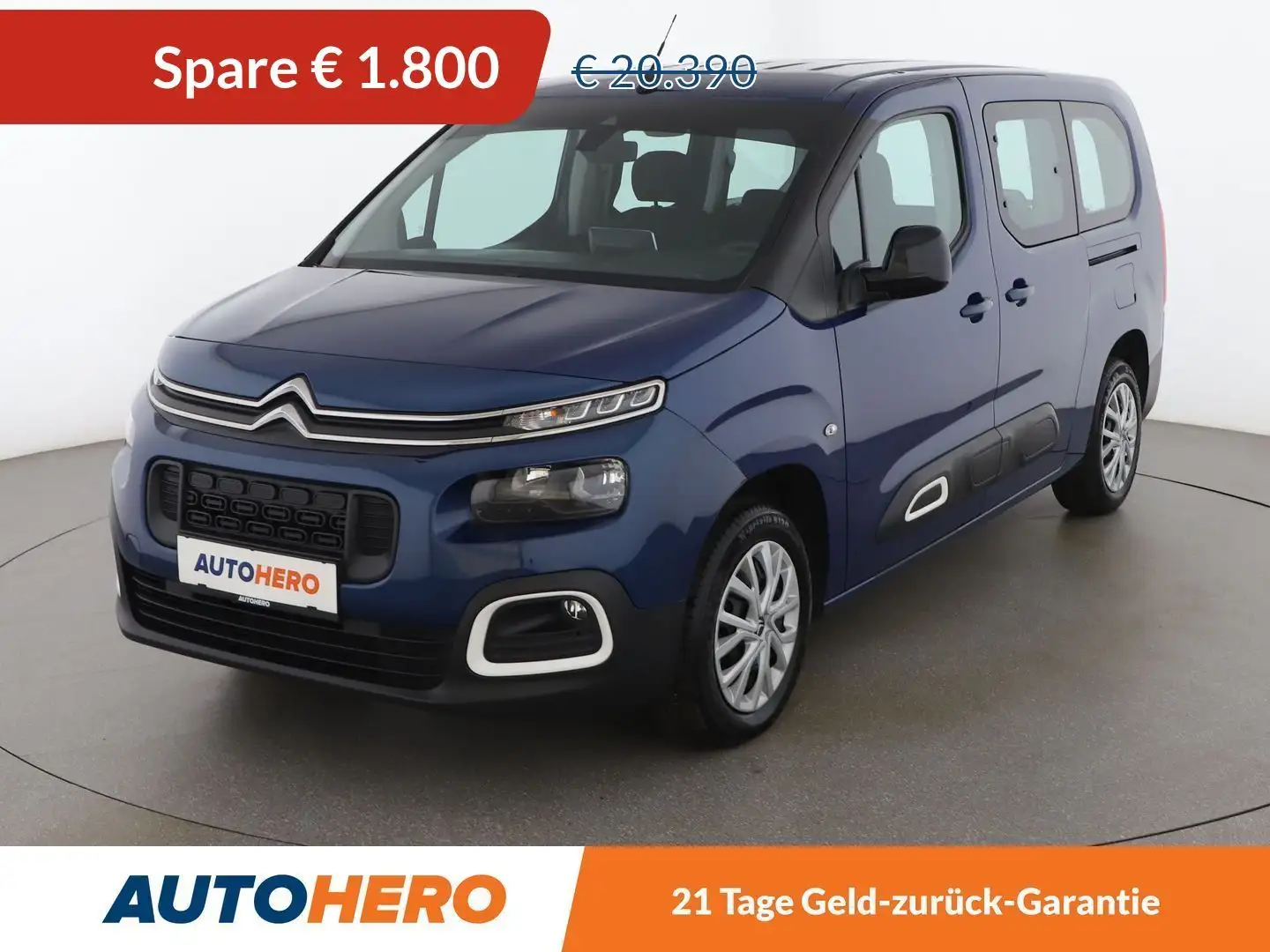 Citroen Berlingo 1.5 Blue-HDi Feel XL *BT*TEMPO*SPUR* Bleu - 1