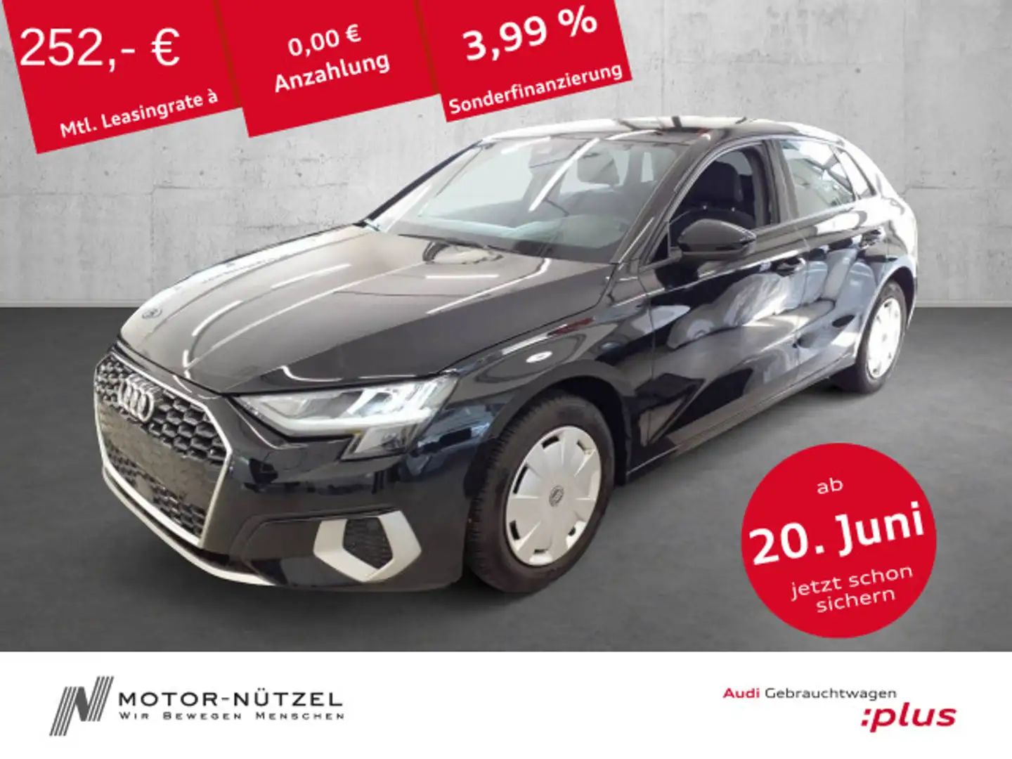 Audi A3 35 TFSI ADVANCED PDC+GRA+SHZ+LM Schwarz - 1