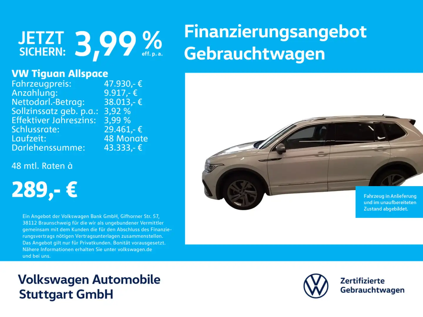 Volkswagen Tiguan Allspace R-Line 2.0 TSI DSG 7-Sitze Navi Weiß - 1