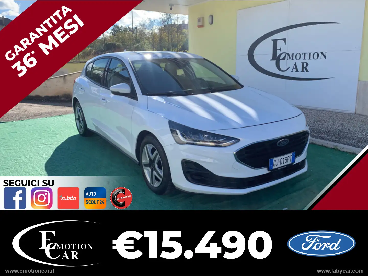 Ford Focus 1.5 EcoBlue 120CV aut 5p. Business - 2022 Bianco - 1
