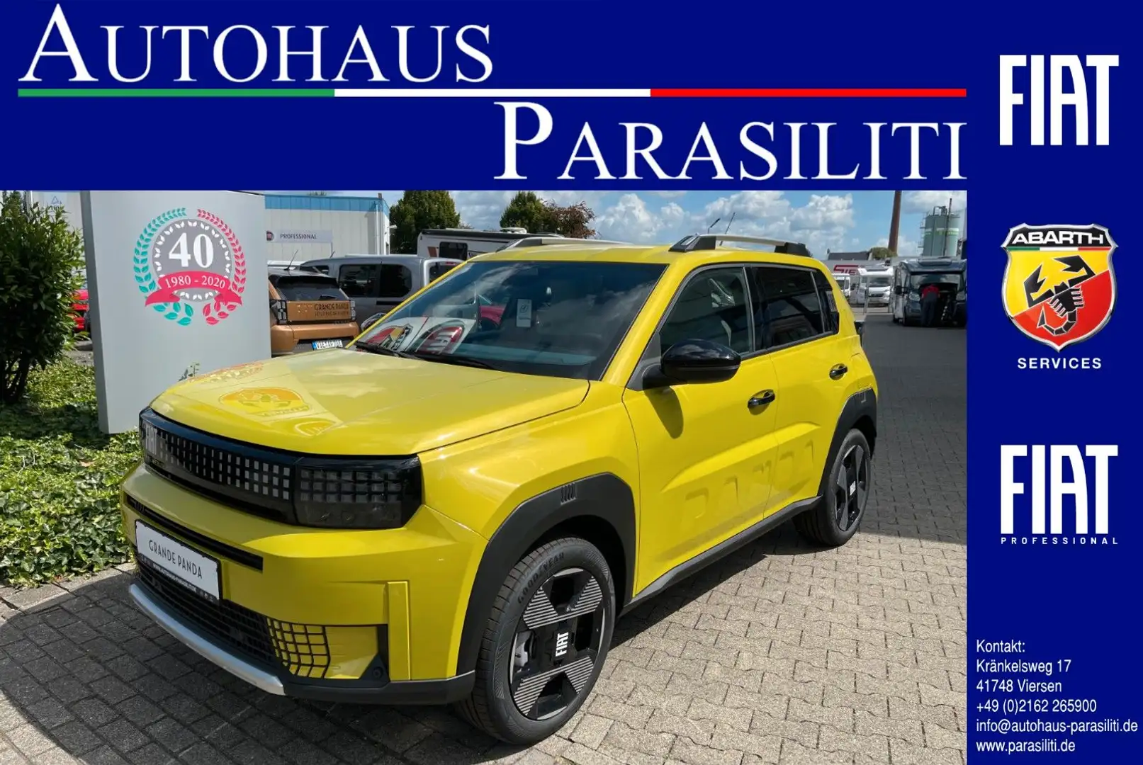 Fiat Grande Panda GrandePanda Hybrid 1.2 eDCT LaPrima Winter Paket Жовтий - 2