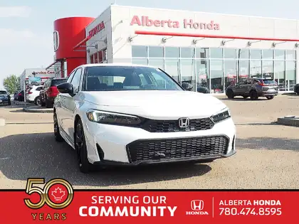 White 2026 Honda Civic Sedan Front-Wheel Drive Automatic