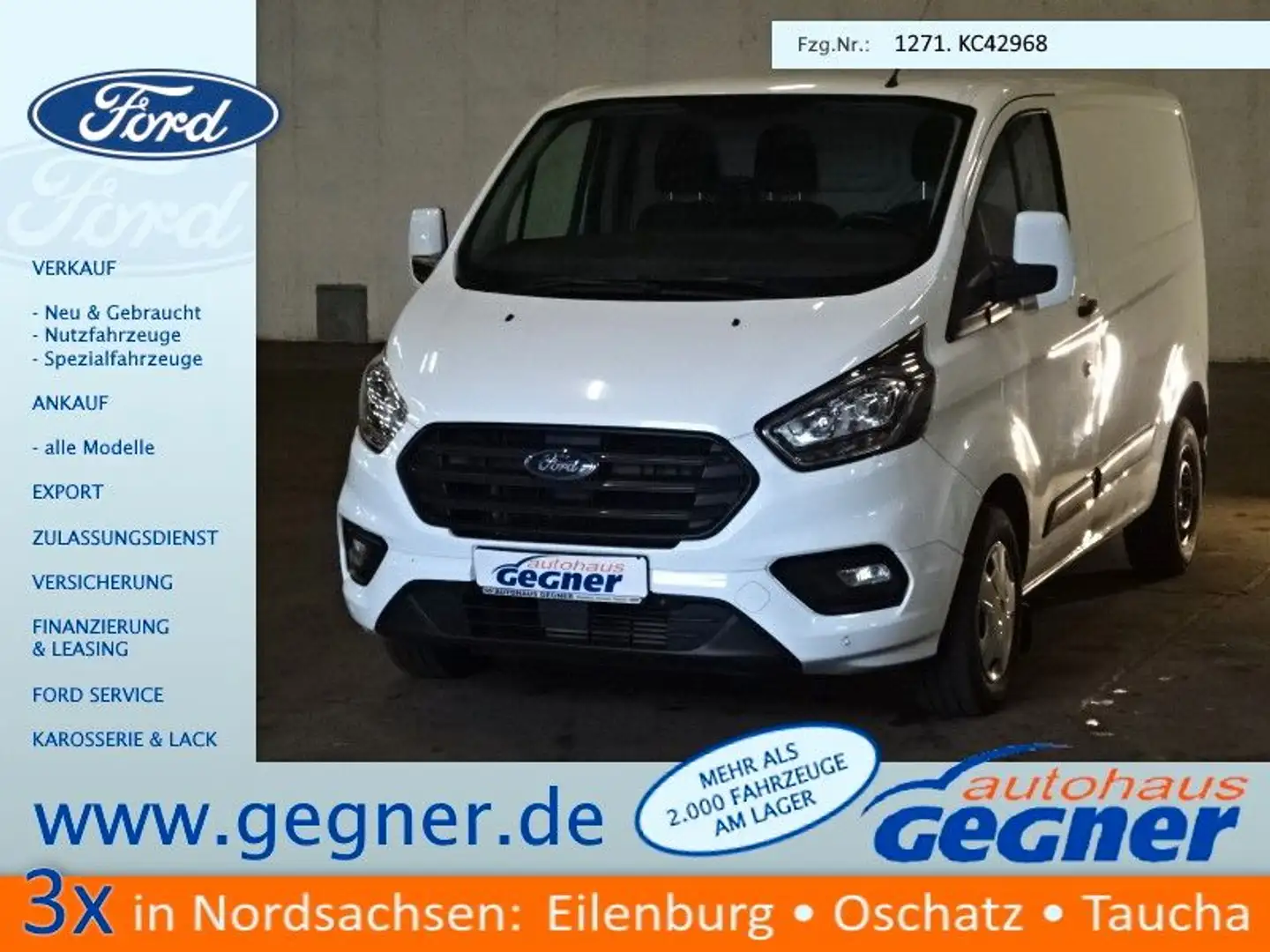 Ford Transit Custom Kasten 280 L1H1 LKW Trend Klima Weiß - 1